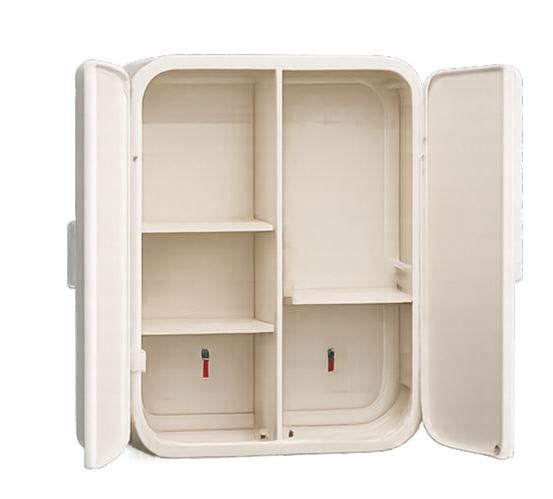 Wall Mounted Multi-Purpose Storage Cabinet – Double Door Organizer– Korean Style.